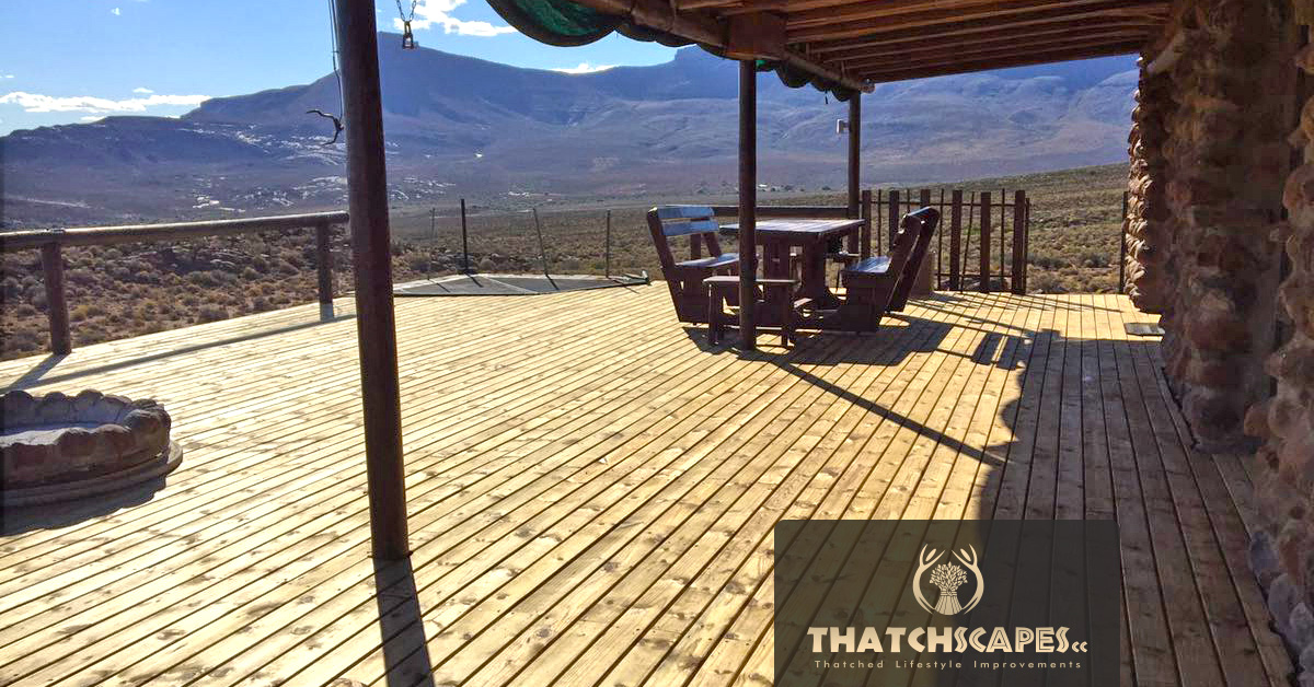 Wooden deck for Hammelhoek Game Reserve