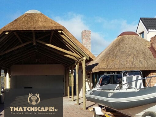 Thatchscapes designs covered area for Client’s boat